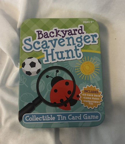 Backyard scavenger hunt - backyard, card