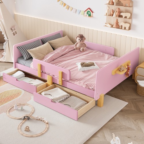 Full size platform bed with - bed,