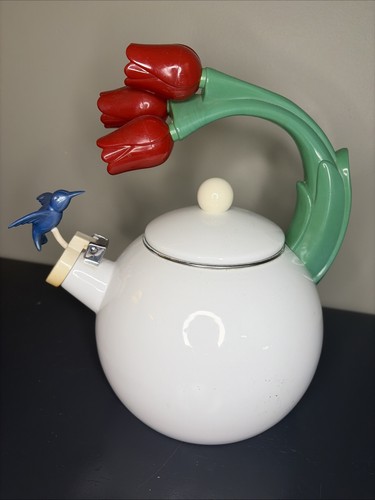 Vtg ancona teapot hummingbird - ancona,