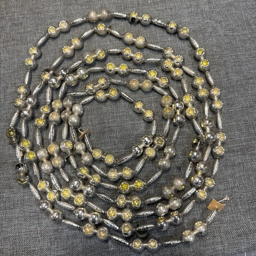 Vtg mercury glass bead rods - mercury, &