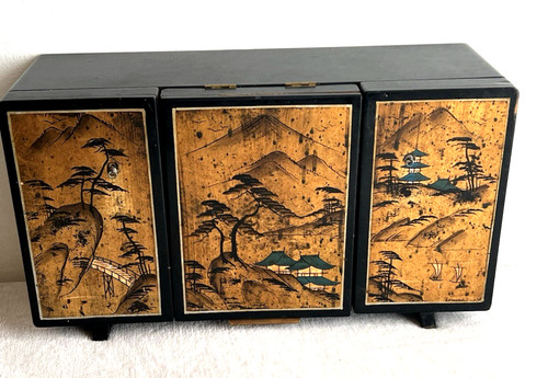 Vintage black lacquered japan - vintage,