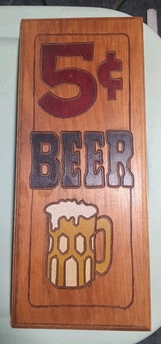 Vintage wooden cent - vintage, beer