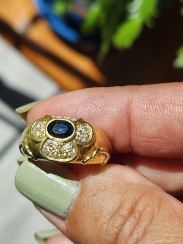 Gold blue saphire and - gold,