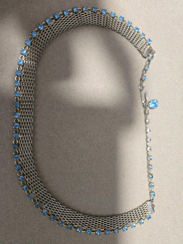 Vintage kramer necklace blue - vintage,