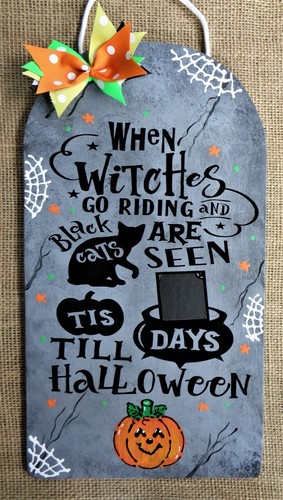 Halloween advent chalkboard - halloween,