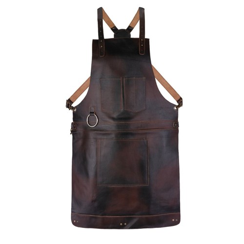 Genuine leather work - work, apron