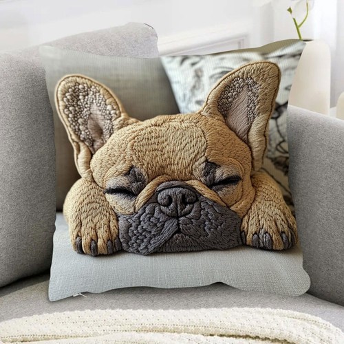 French bulldog pillow cover - bulldog,