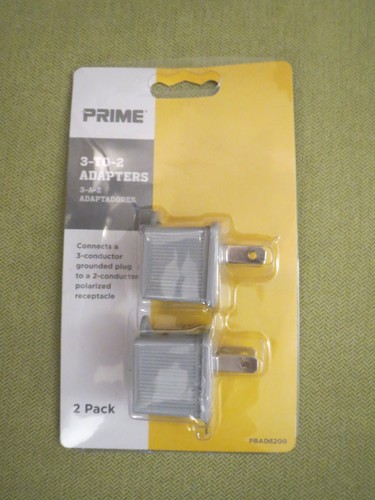 Prime prong adapters 2 - 3-to-2,