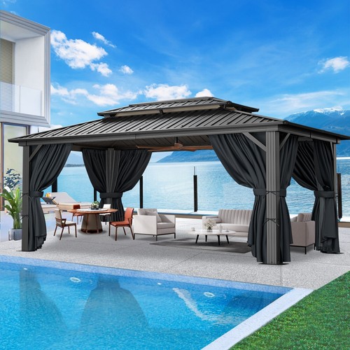 10x15ft hardtop gazebo outdoor - hardtop,