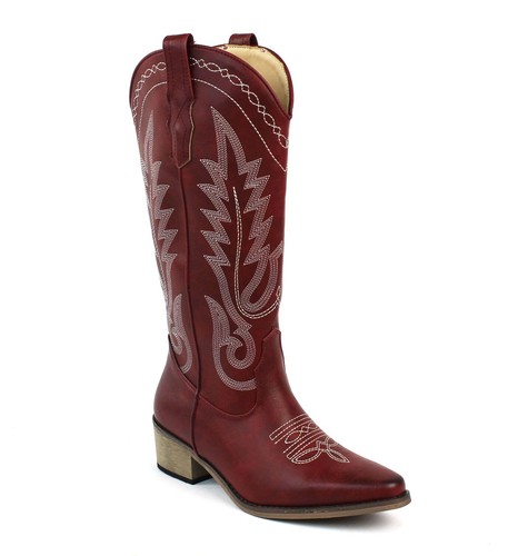 Red womens western cowboy - red,