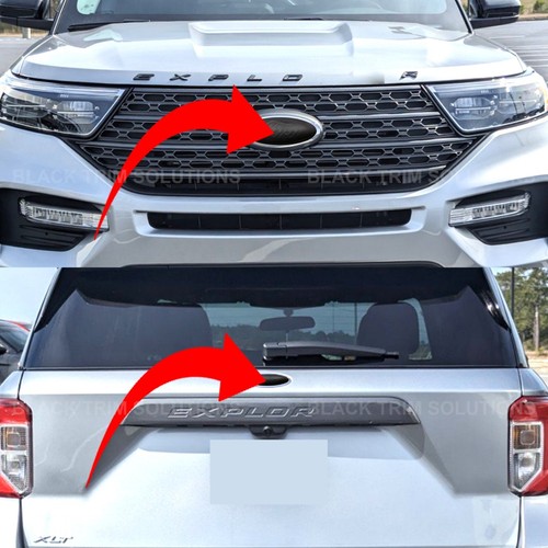 Matte black decals front rear - black,