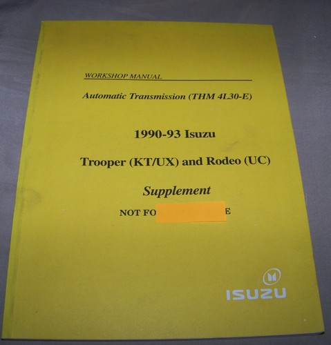 Oem 1990 isuzu - 1990-93, workshop