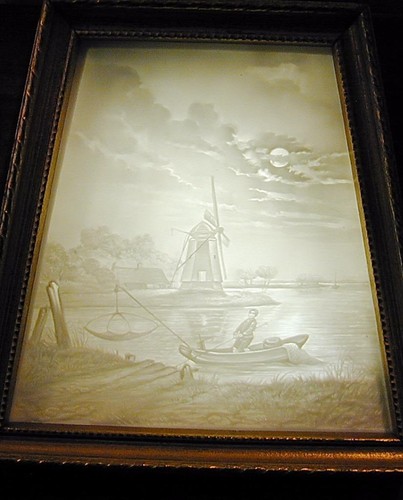 German lithophane shadow box - german,