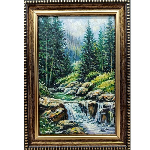 Forest stream original - stream, oil