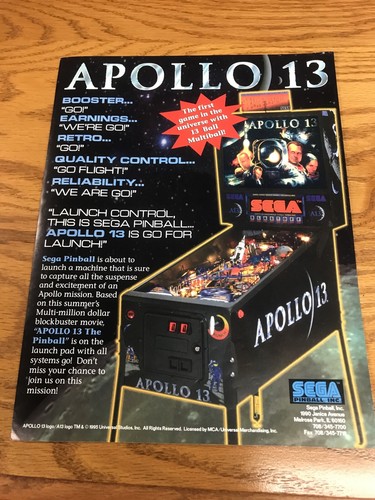 Sega apollo pinball - apollo, machine