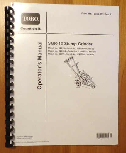 Toro stump grinder - , sgr-13