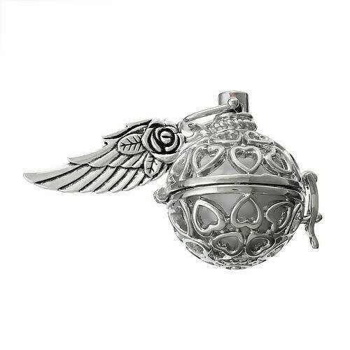 Silver heart pregnancy chime - heart,