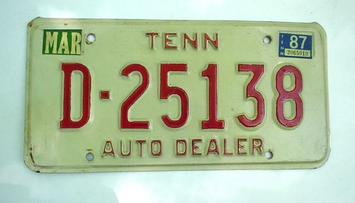 Old 1987 tennessee dealer - 1987,