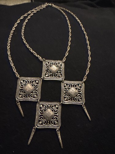 Silver tone costume jewelry