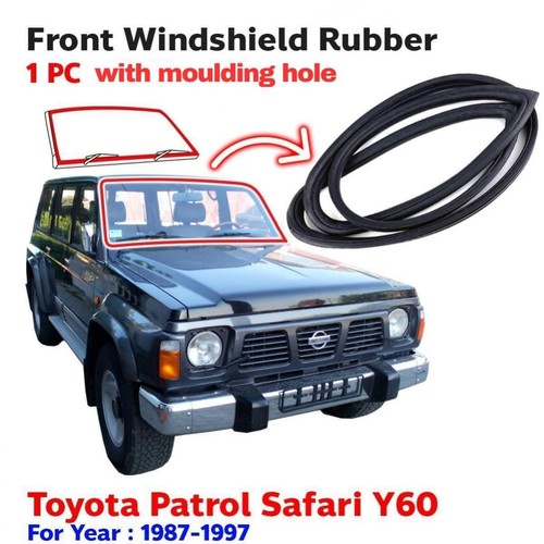 Front windshield rubber with - windshield,