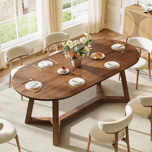 Solid wood oval - 63",