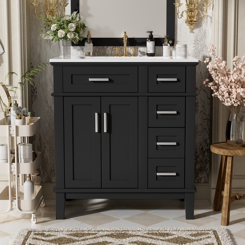 Bathroom vanity w ceramic - bathroom,