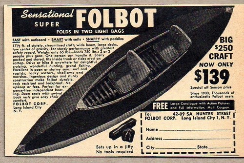 1951 print folbot folding - print, ad