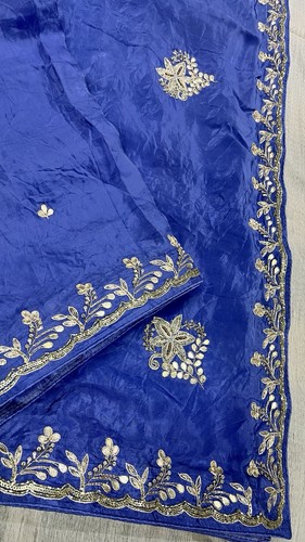 Royal blue silk - silk, saree