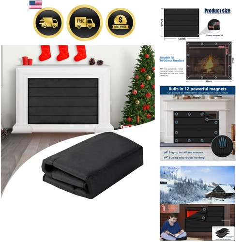 Magnetic fireplace cover - magnetic,
