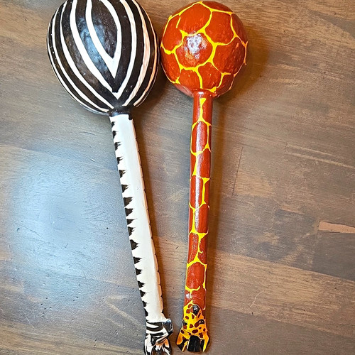 African hand painted wooden - african, hand-painted