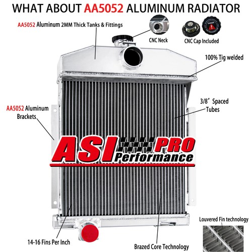 Row tractor radiator fit - 3-row,
