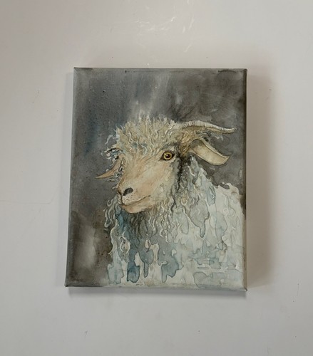 Painting goat sheep original - painting,