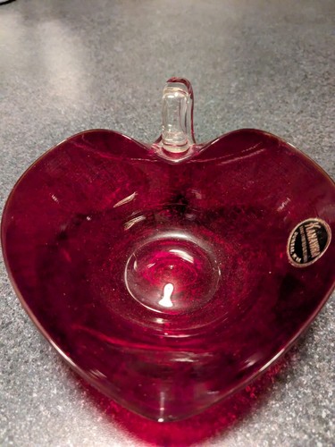 Kanawha red glassware - red, heart