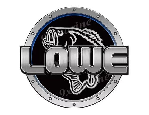 Lowe boats round vinyl decal - round,
