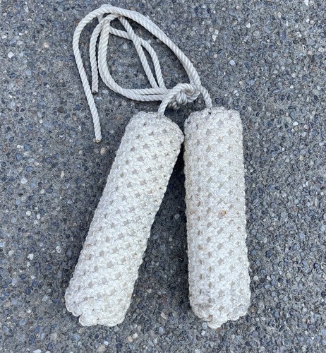 Pair hand knotted woven - hand, 13"