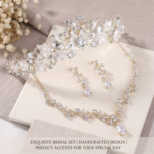 4pc bridal jewelry set tiara - 4pc,