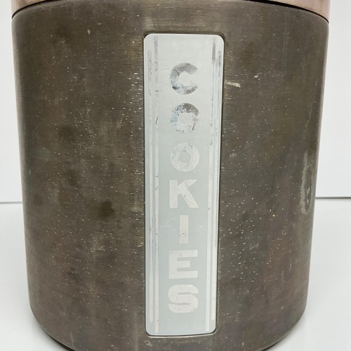 Aluminum cookie canister maid - aluminum,