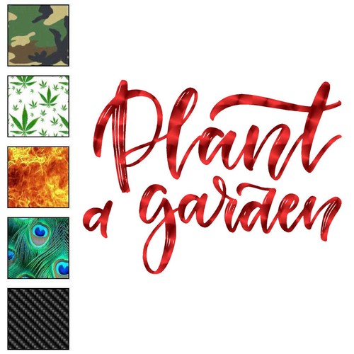 Plant garden vinyl decal - a,