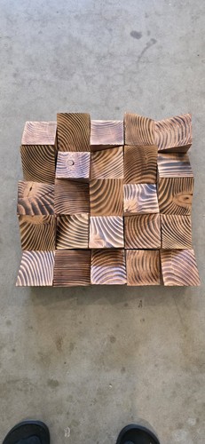 Geometric wooden block - geometric,