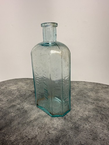 Antique hexagonal aqua glass - antique,