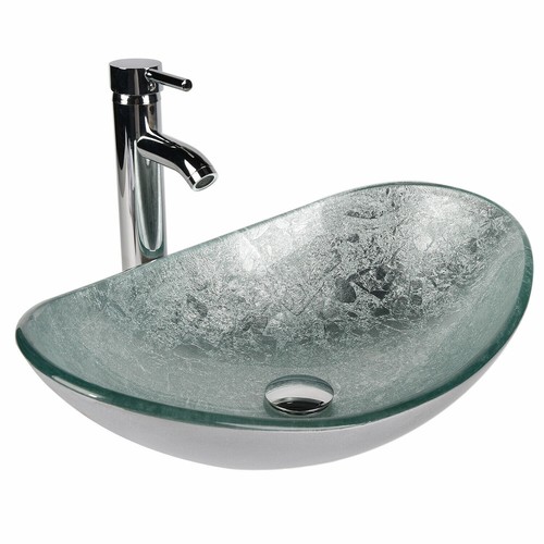 Bathroom vessel sink tempered - vessel,