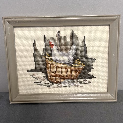 Vtg 80s framed cross - 80s,
