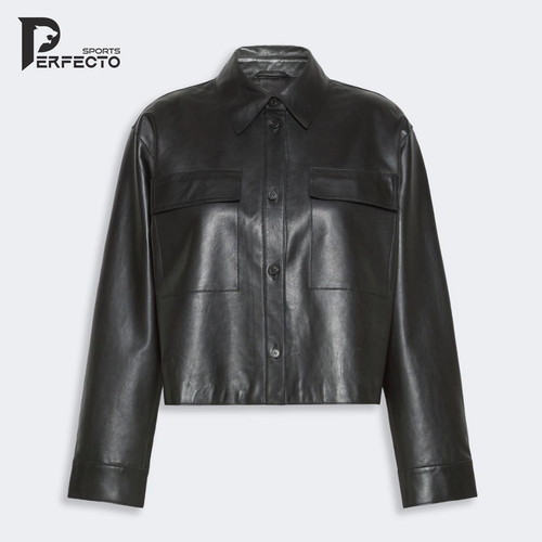 Women real leather jacket - real,