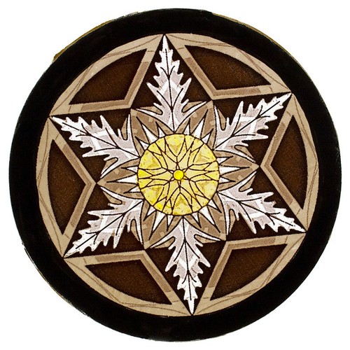 Stained glass star motif