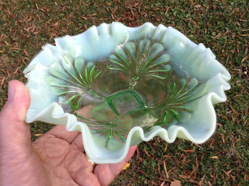 Antique jefferson glass - glass, 9"
