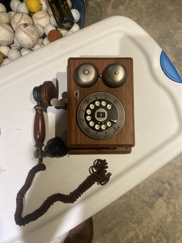 Bell vintage wall phone wood - bell,