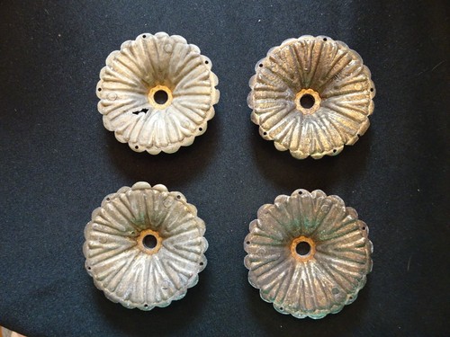 Vintage solid brass bobeches - vintage,