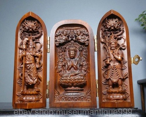 Old chinese boxwood - old, carved