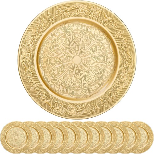 Pack gold charger plates 13 - pack,