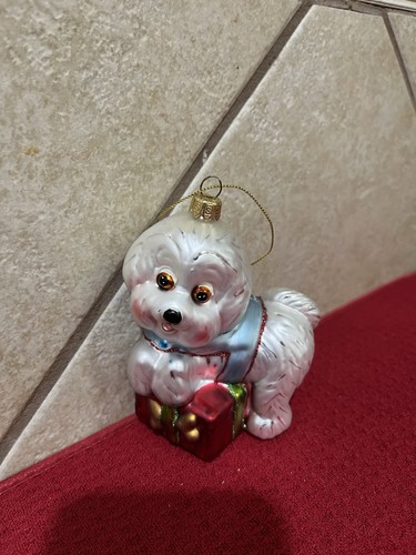 Vintage style blown glass dog - vintage,